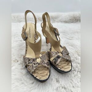 Alexandre Birman Snakeskin sandals US 8 genuine python‎